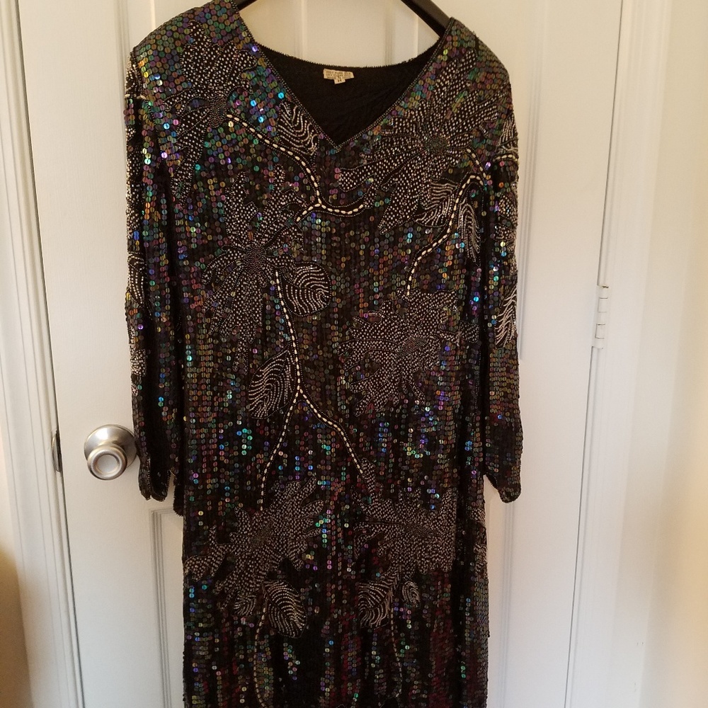 🫳🎤AWESOME🤩 Silk Wearable Art Beaded/Sequins